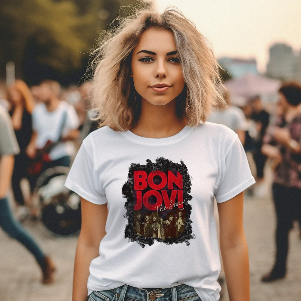 Bon Jovi Graphic Band T Shirt,  Bon Jovi Rock Band Shirt, Gift For Fan